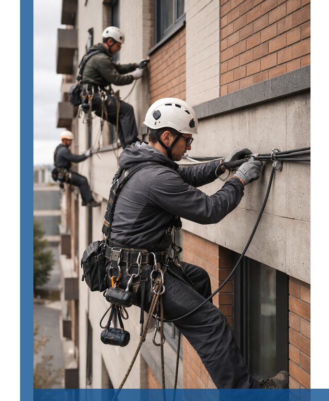 Крепление кабеля на фасаде монтаж и крепеж в Волгограде