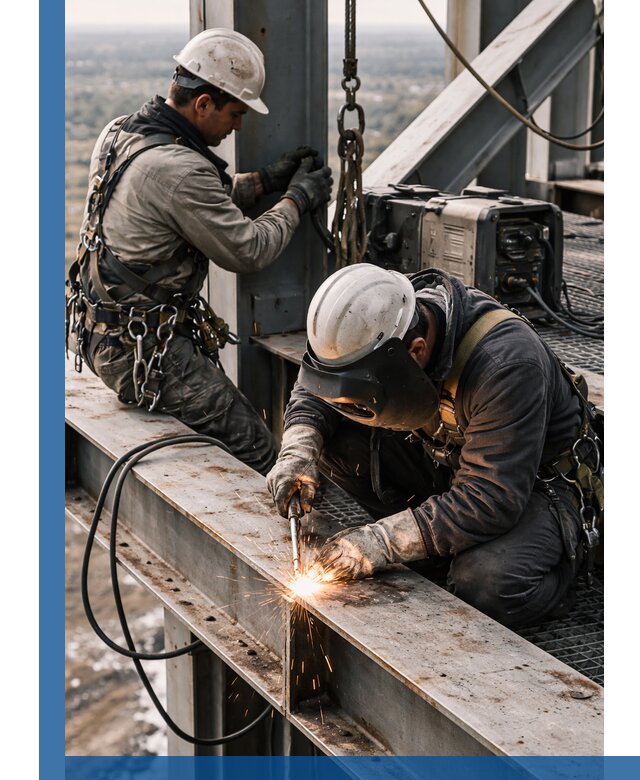 Высотные сварочные работы в Волгограде для промышленных объектов