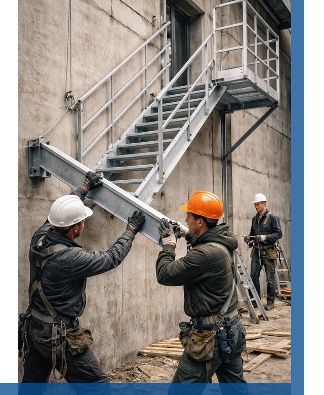 Монтаж металлических лестниц в Волгограде от 15587 р. | ВЫСОТНИК-Влг