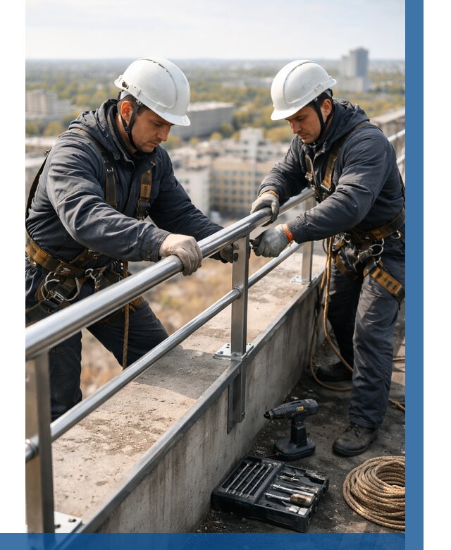 Монтаж перил на высоте в Волгограде от 2598 р. | ВЫСОТНИК-Влг