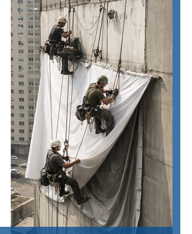 Замена баннерного полотна в Волгограде от 6754 р. | ВЫСОТНИК-Влг—заказать