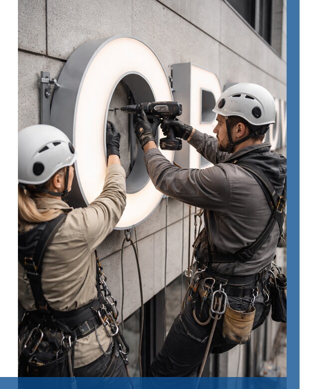 Монтаж световых букв в Волгограде от 3117 р. под ключ ВЫСОТНИК-Влг