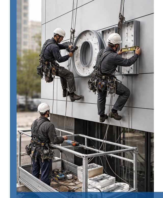 Профессиональный монтаж световых букв в Волгограде под ключ