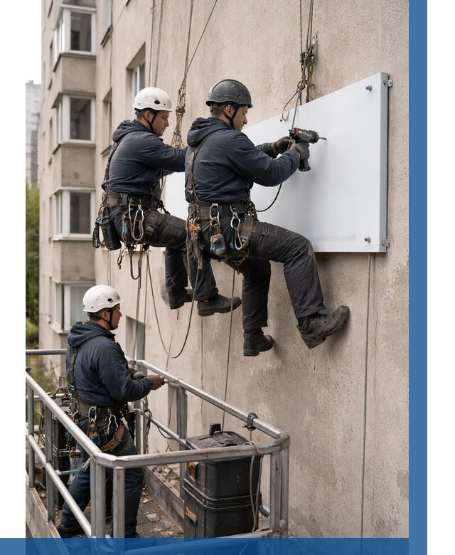 Монтаж табличек и указателей в Волгограде от 3637 р. | ВЫСОТНИК-Влг