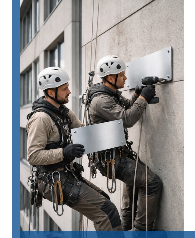 Монтаж табличек и указателей в Волгограде для зданий и сооружений