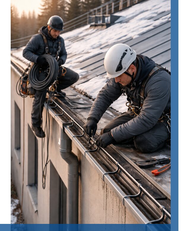 Монтаж греющего кабеля на кровле в Волгограде от 468 р. | ВЫСОТНИК-Влг