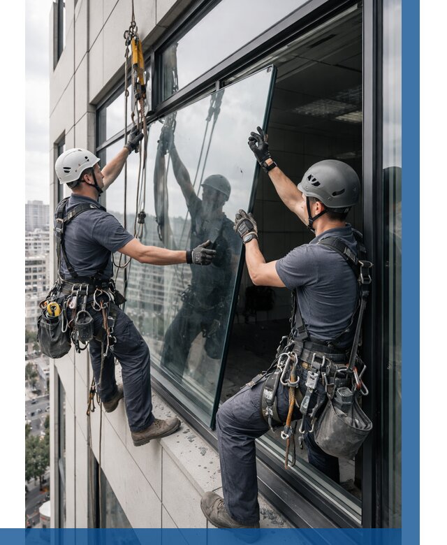 Замена стеклопакетов на высоте в Волгограде от 5715 р. | ВЫСОТНИК-Влг