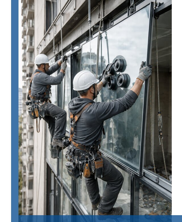 Витражное остекление фасадов и лоджий в Волгограде под ключ