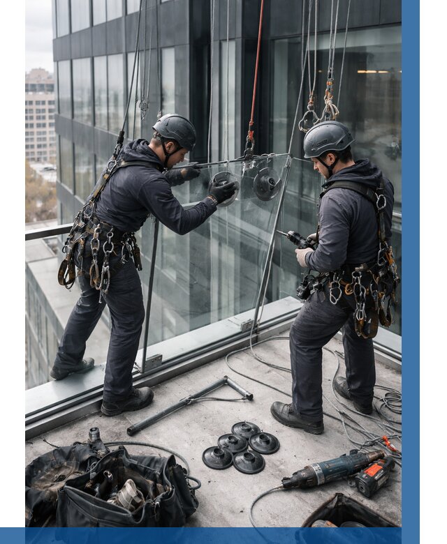 Монтаж стеклянных ограждений в Волгограде от 2598 р. | ВЫСОТНИК-Влг