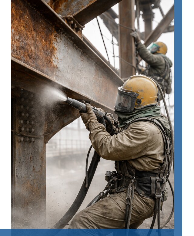 Пескоструйная очистка металлоконструкций в Волгограде по 623 р. ВЫСОТНИК-Влг