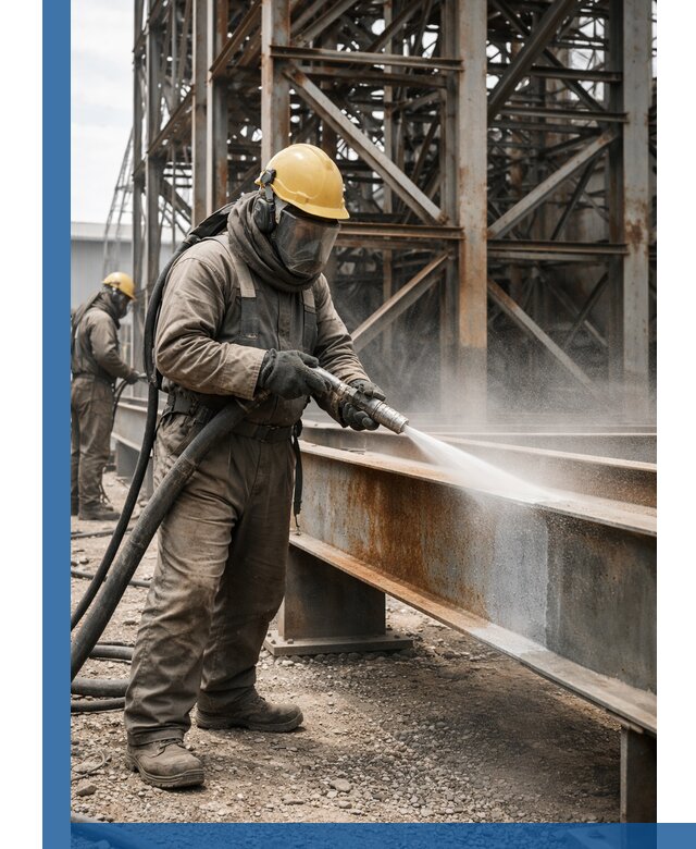 Пескоструйная очистка металлоконструкций в Волгограде промышленная