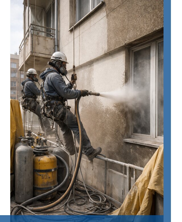 Пескоструйная очистка фасада в Волгограде от 675 р. | ВЫСОТНИК-Влг