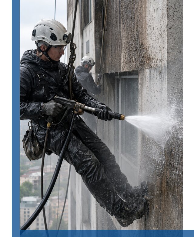 Гидроструйная очистка фасадов и конструкций в Волгограде