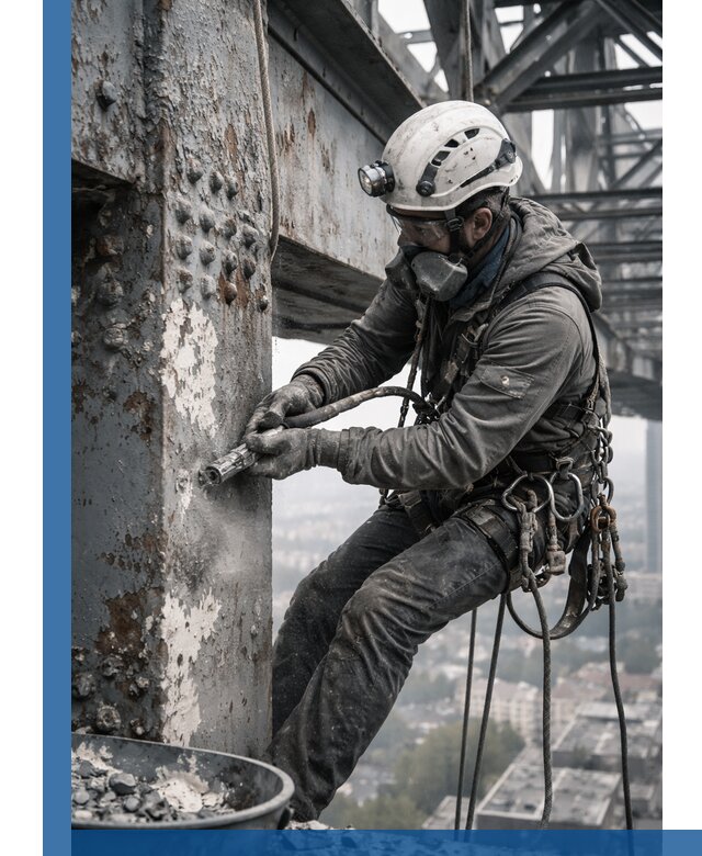 Удаление старой краски с металлических конструкций в Волгограде