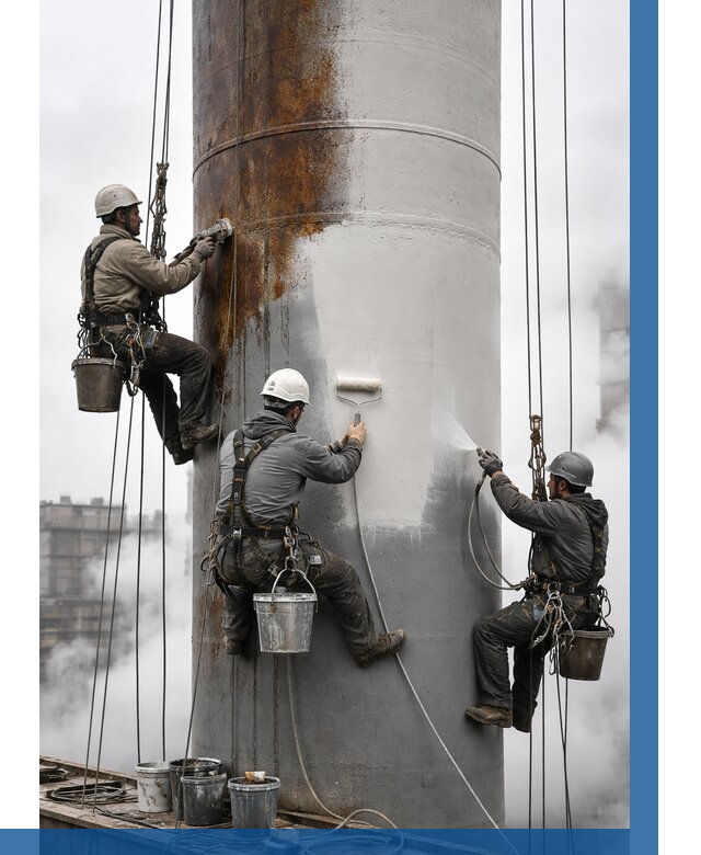 Покраска дымовых труб в Волгограде от 8832 р. | ВЫСОТНИК-Влг