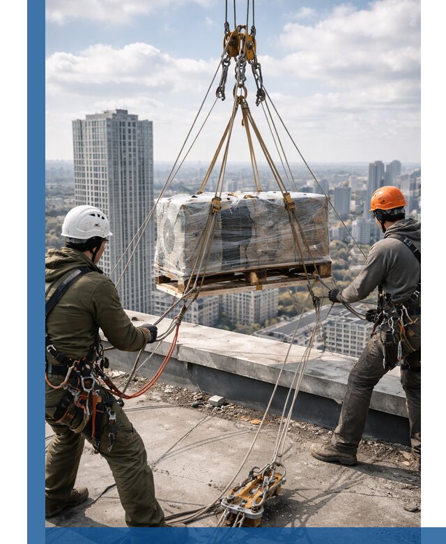 Подъем и монтаж крупногабаритных грузов на крышу в Волгограде
