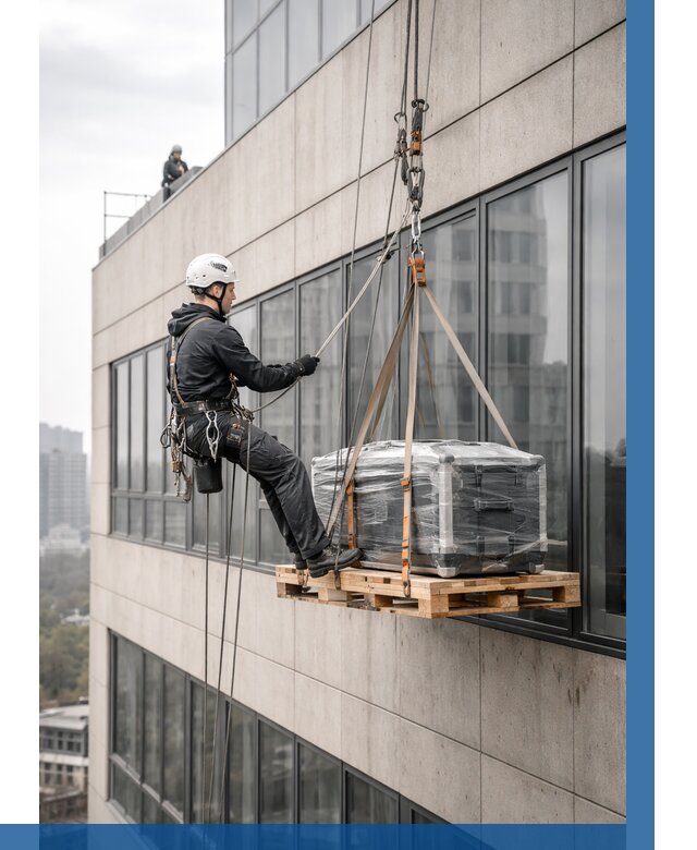 Спуск груза по фасаду в Волгограде от 3637 р. | ВЫСОТНИК-Влг