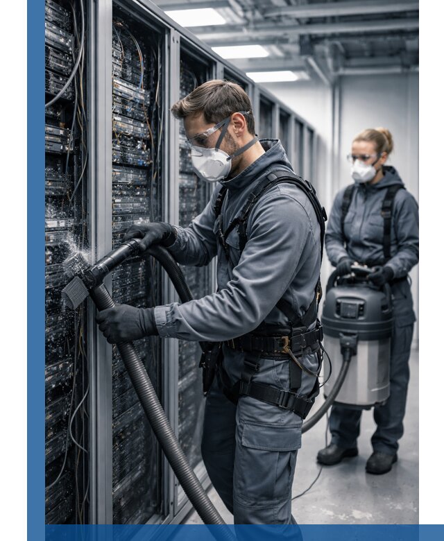 Обеспыливание серверной комнаты в Волгограде, профессиональная очистка