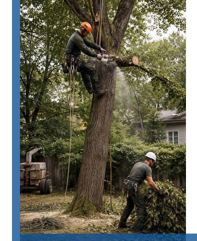 Кронирование деревьев в Волгограде, безопасная высотная обрезка