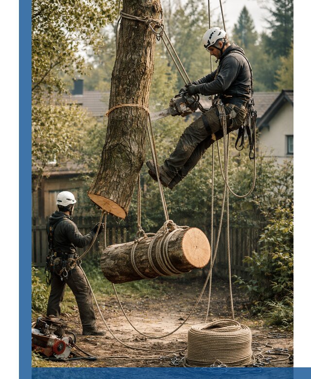 Валка деревьев частями в Волгограде, безопасно и аккуратно