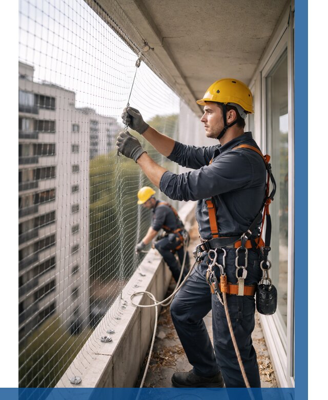 Монтаж сетки от птиц в Волгограде от 4676 р. | ВЫСОТНИК-Влг